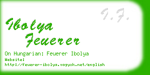 ibolya feuerer business card